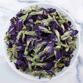 Blue Butterfly Tea made from Butterfly Pea Flowers with vibrant blue herbal infusion by Johns Ceylon Tea UK
