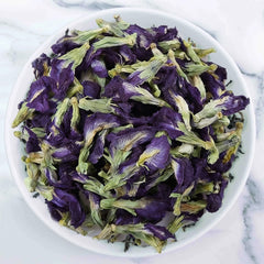 Blue Butterfly Tea made from Butterfly Pea Flowers with vibrant blue herbal infusion by Johns Ceylon Tea UK