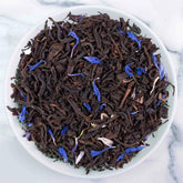 Premium Earl Grey Classic Tea loose leaf blend with Ceylon black tea, bergamot and blue cornflower petals from Johns Ceylon Tea UK